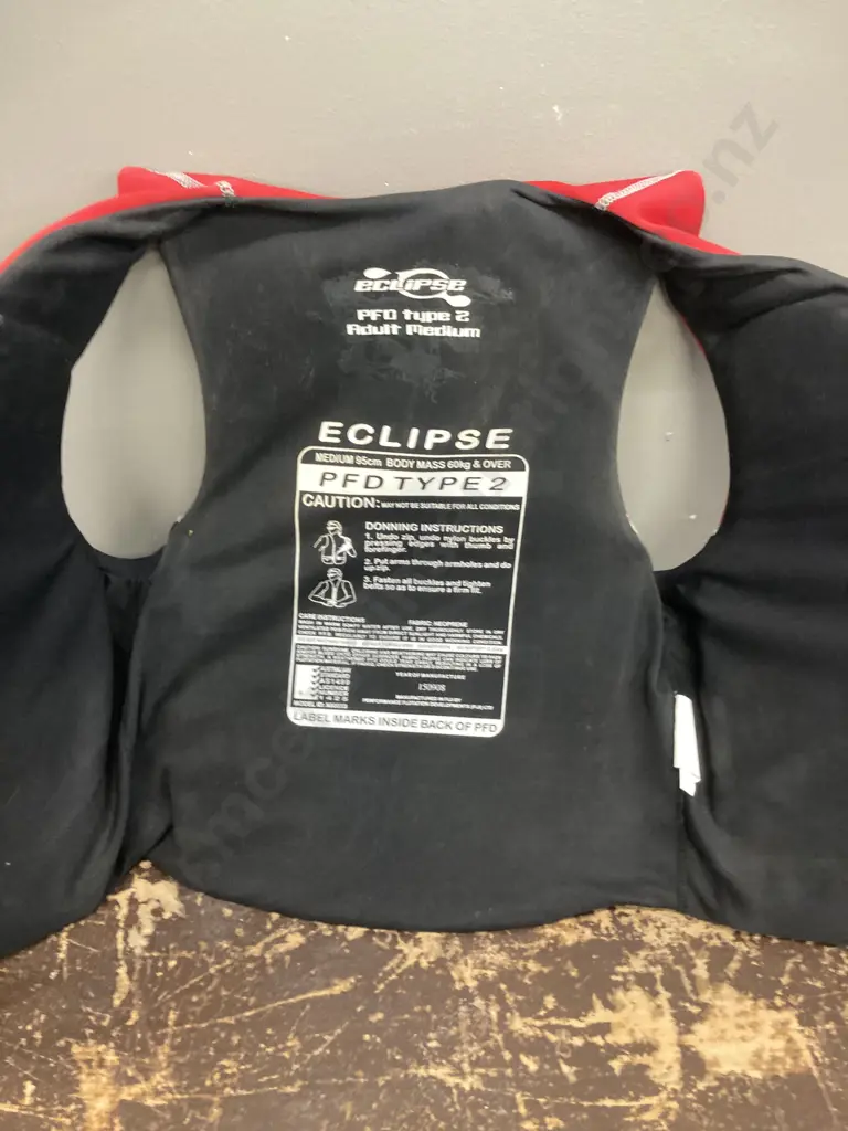 Ultra Eclipse Neoprene PFD Type 2 Adult Medium, Red / Orange Image 1++